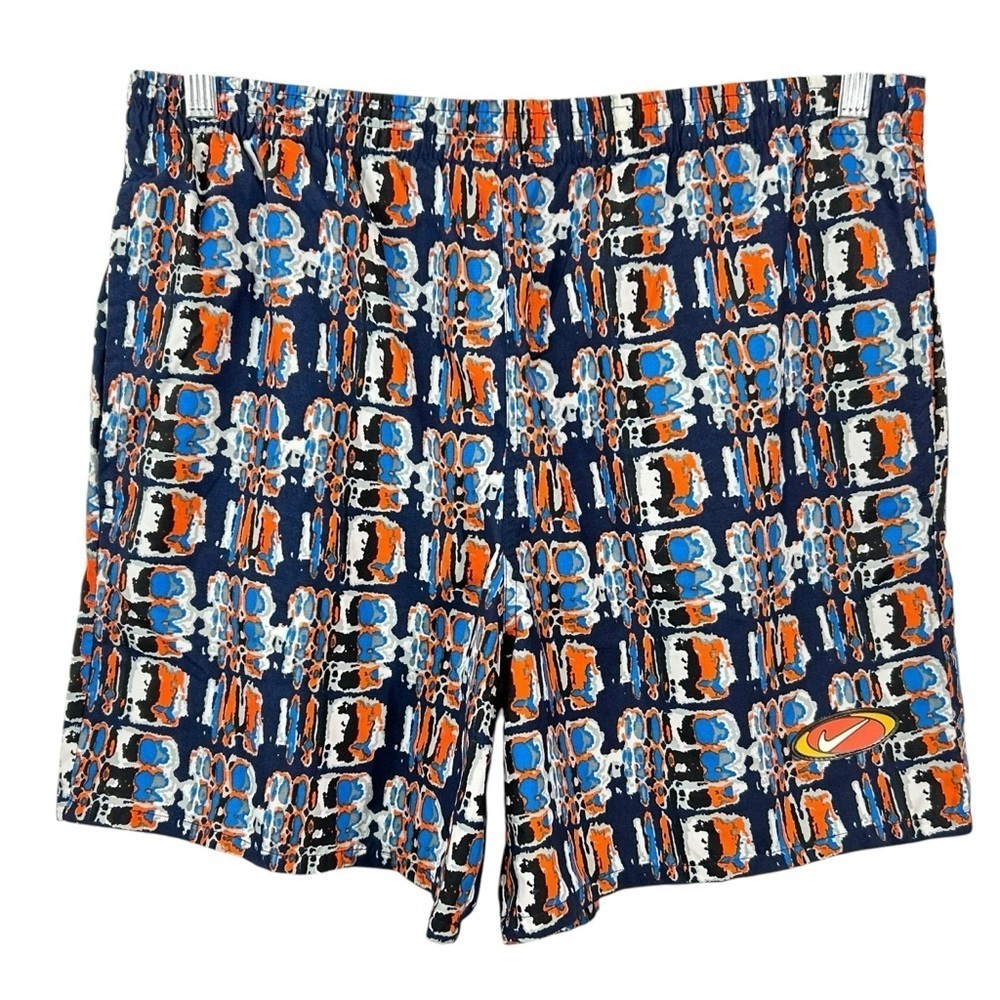 VTG Nike Geometric Abstract All Over Print Swim Trunk Shorts Medium